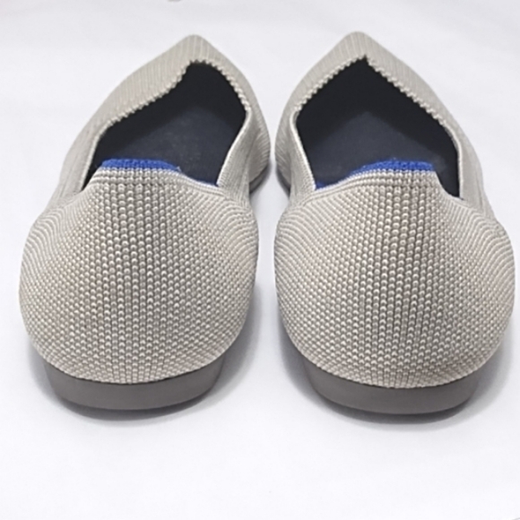 Rothy's knit Point Toe Light Gray Flat Shoes - Picture 9 of 11